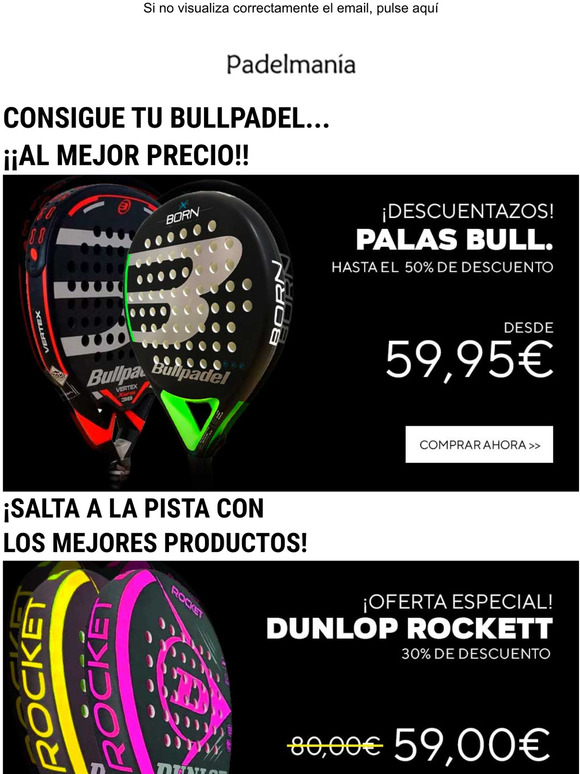 Consigue tu Bullpadel desde 59,95! ... [*Todos los niveles*]