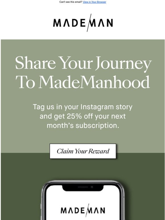 Tell Us About Your MadeMan Experience!