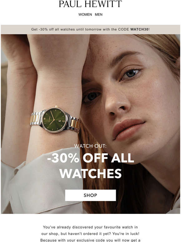 2 DAYS ONLY: -30% off all watches!