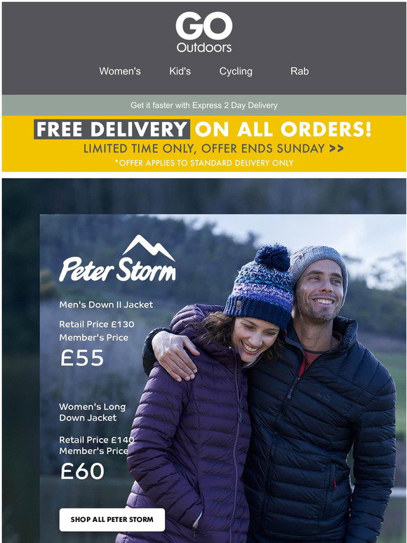 Go Outdoors: All Peter Storm now Half 