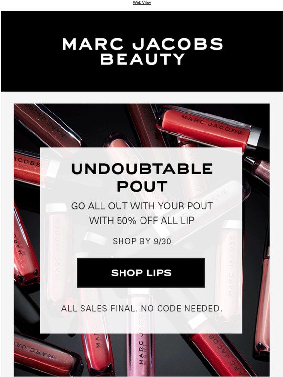 50% off a pout to boast about