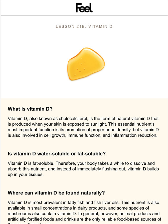 Feel Learn About Vitamin D in 5 Minutes The Health Dossier with