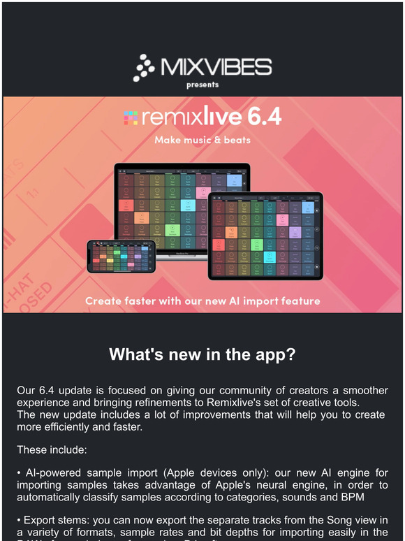 Hey! Remixlive 6.4 is out!  
