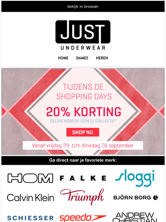  SHOPPING DAYS - 20% KORTING op de gehele collectie!