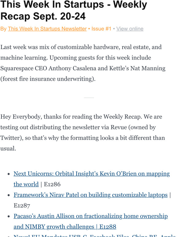 This Week In Startups  - Weekly Recap Sept. 20-24