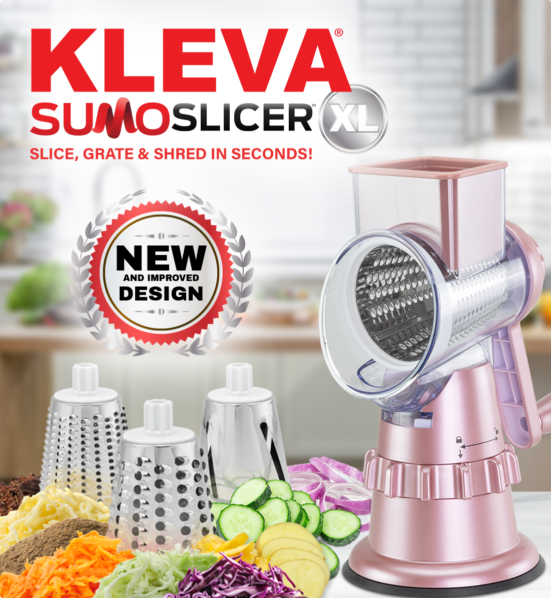 Kleva Range - Slice, grate and shred with just the turn of a