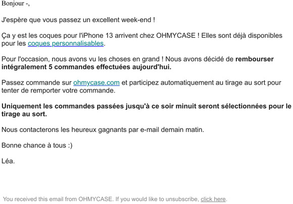 Re : votre commande est rembourse