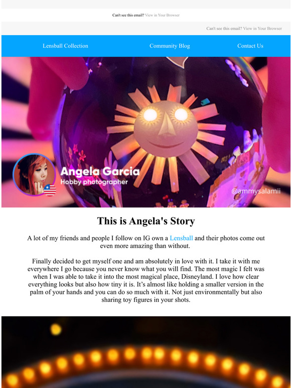 Angela brings Lensball to Disneyland