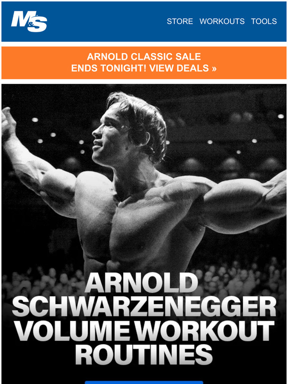 Muscle Strength Arnold Schwarzenegger Volume Workout Routines Milled