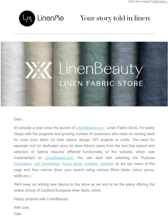 Our LinenBeauty -  Linen Fabric Store is Growing
