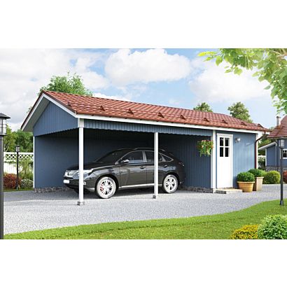 Autokatos KP10 yhdelle autolle + varasto kaksi sivua