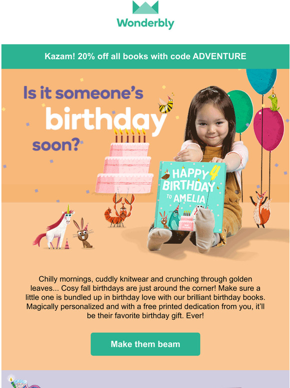 Is that an October birthday creeping up? 
