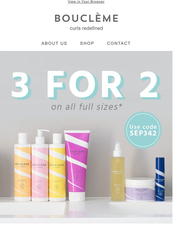 3 for 2 | Get your curl favourites for less