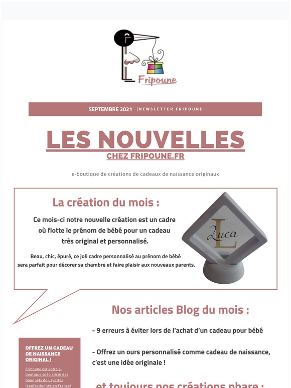 Fripoune - Newsletter Septembre 2021