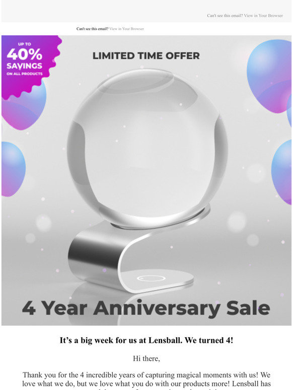Its a big week for us at Lensball. Were turning 4!