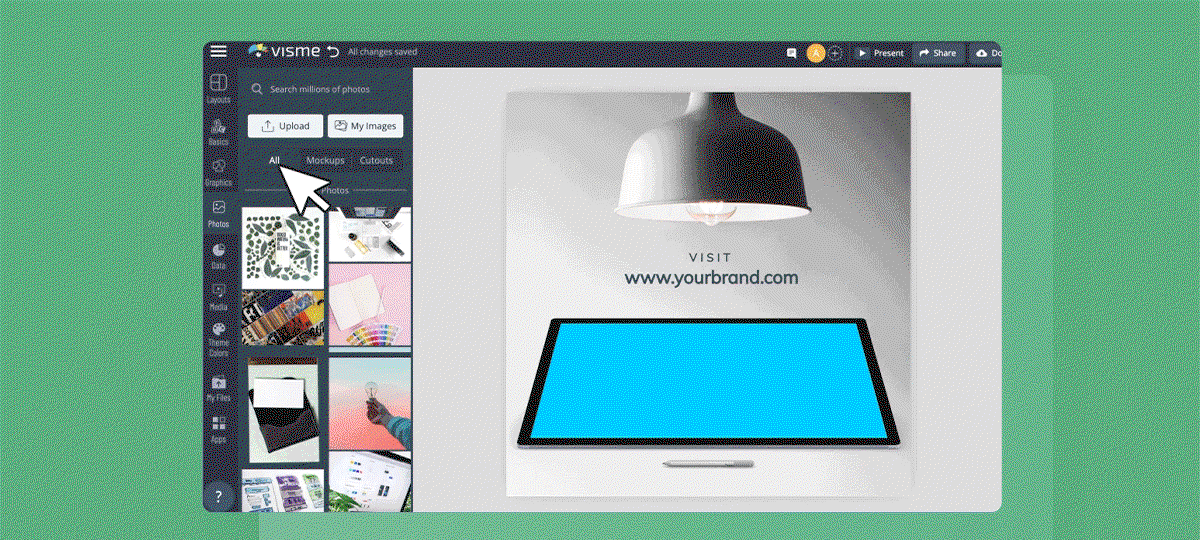 Visme: [NEW FEATURE] Design Stunning Mockups in Seconds With Visme | Milled