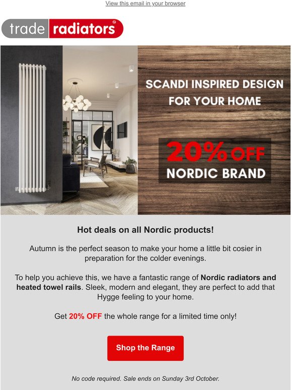 20% OFF on Nordic Brand!