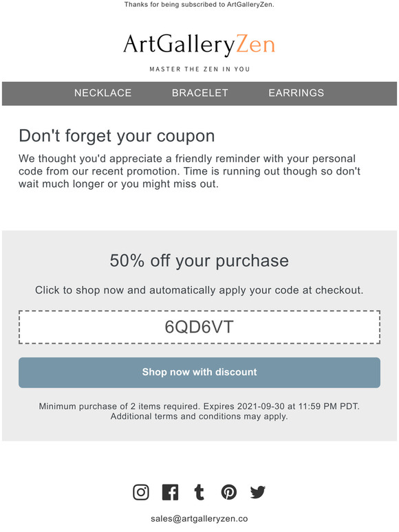 Expiring soon: Don't forget to use your coupon
