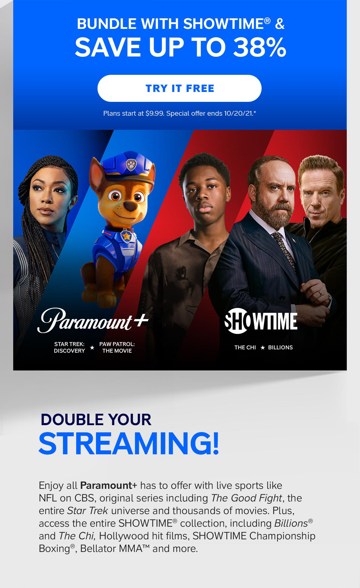 Paramount Press Express  NEW PARAMOUNT+ WITH SHOWTIME® BUNDLE