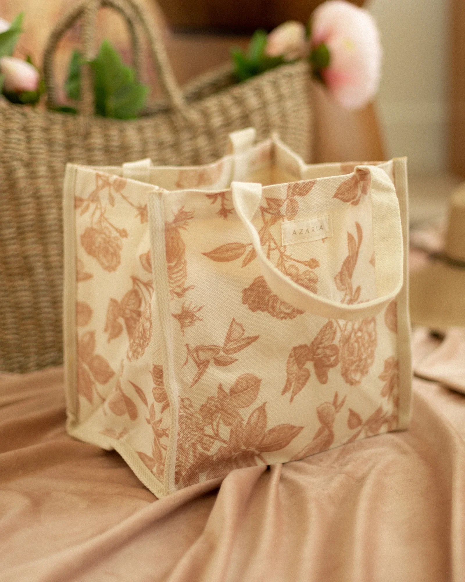 Image of Vintage Rose Canvas Tote