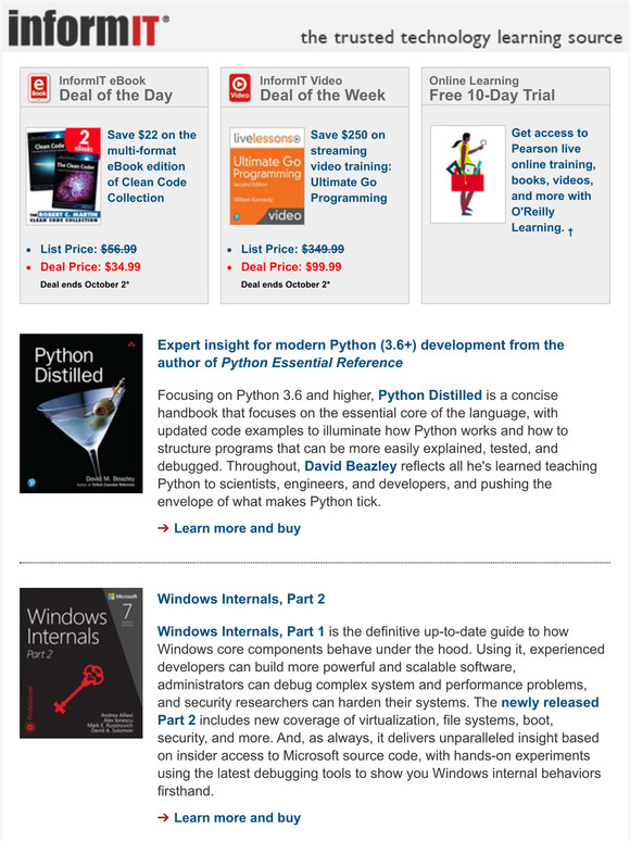 Pearson Education (InformIT) Python Distilled & What's New Milled