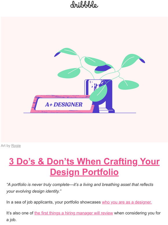 Dribbble: Design Portfolio Dos & Don'ts | Milled