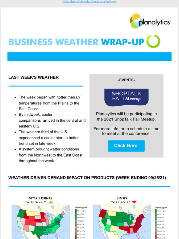 Business Weather Insights from Planalytics