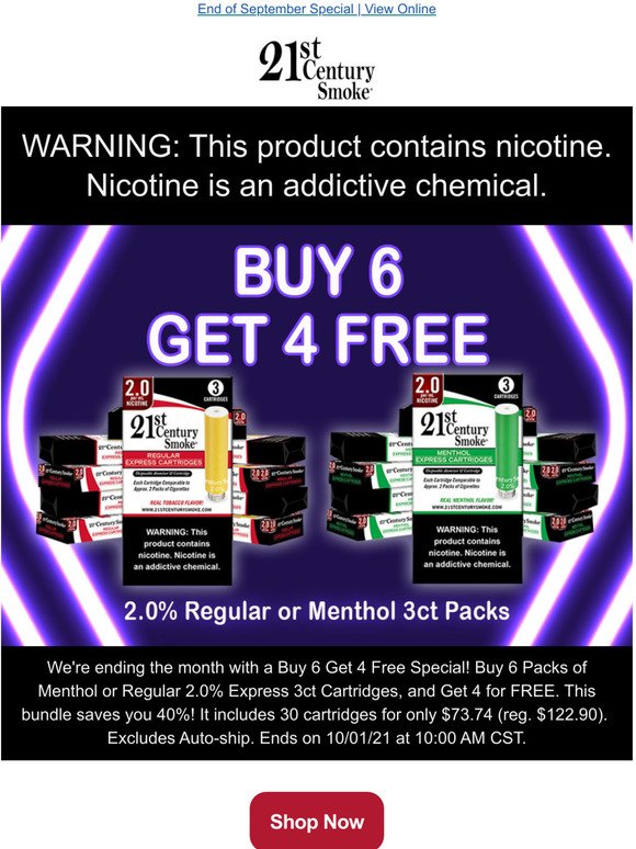 B6G4 Free End of Month Special