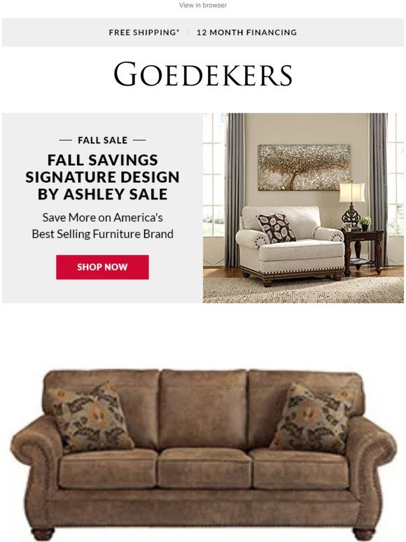Fall Savings Furniture Deals on Ashley & Safavieh Up to 75% Off!