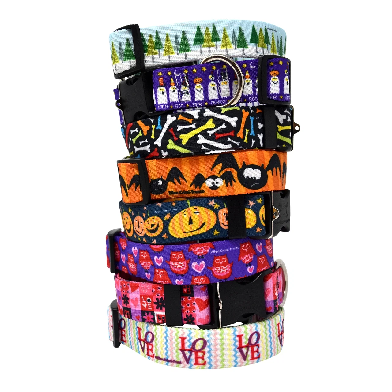 Image of Holiday Collection by Ellen Crimi Trent - Personalized Martingale Pet Collar