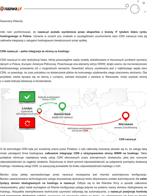 nazwa.pl liderem rynku hostingowego w Polsce!