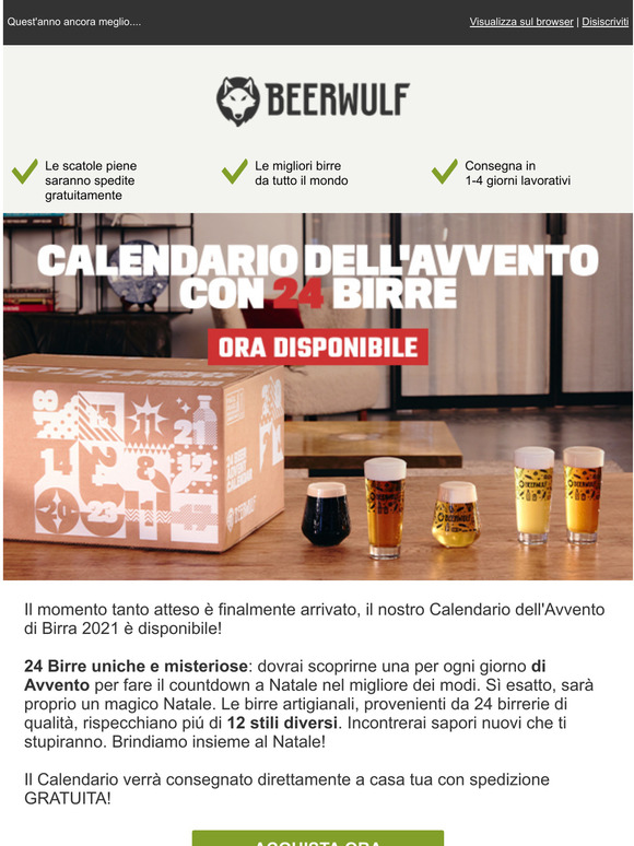 Calendario dell'Avvento di Birra DISPONIBILE ORA