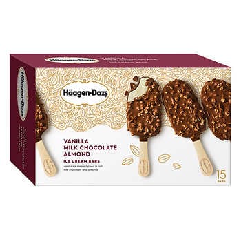 Häagen-Dazs Vanilla Milk Chocolate Almond Ice Cream Bars