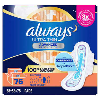 always Ultra Thin Advanced Overnight Pads