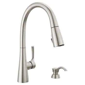 Delta Auburn Pull-down Kitchen Faucet with Soap Dispenser