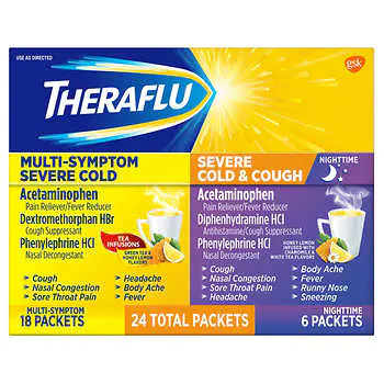 Theraflu Multi-Symptom + Nighttime Severe Cold & Cough