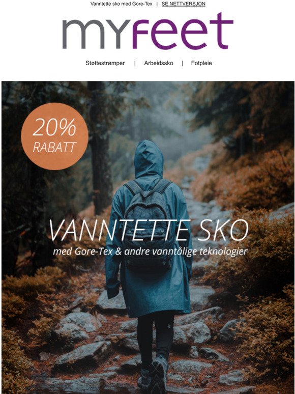 Beskytt fttene mot hstregnet! 20%