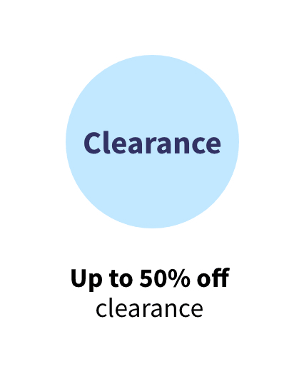 Up to 50% off clearance