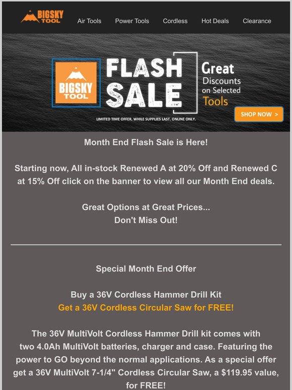  Month End FLASH SALE is HERE!