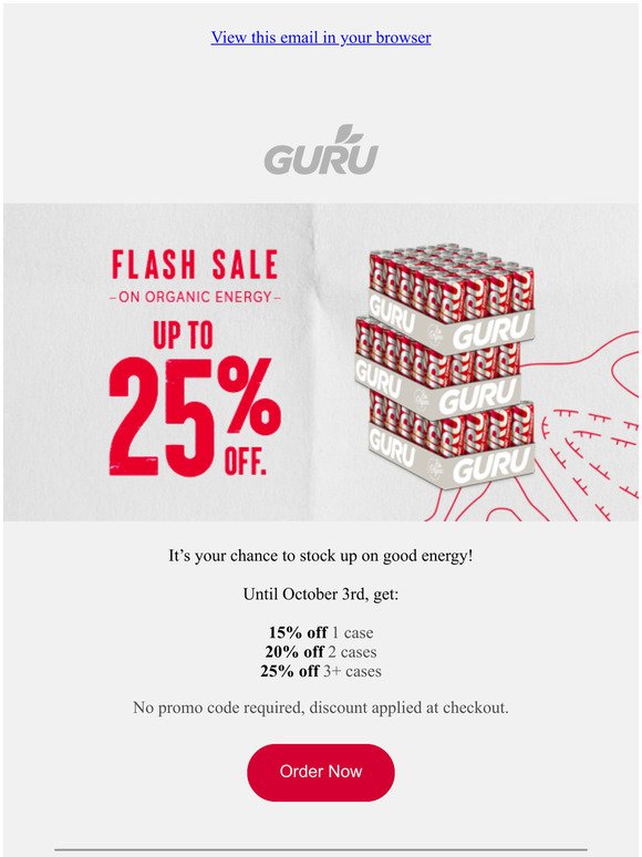 FLASH SALE : Up to 25% off