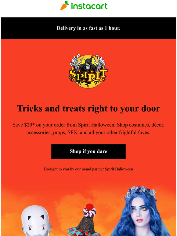 Spirit Halloween Instacart 2022