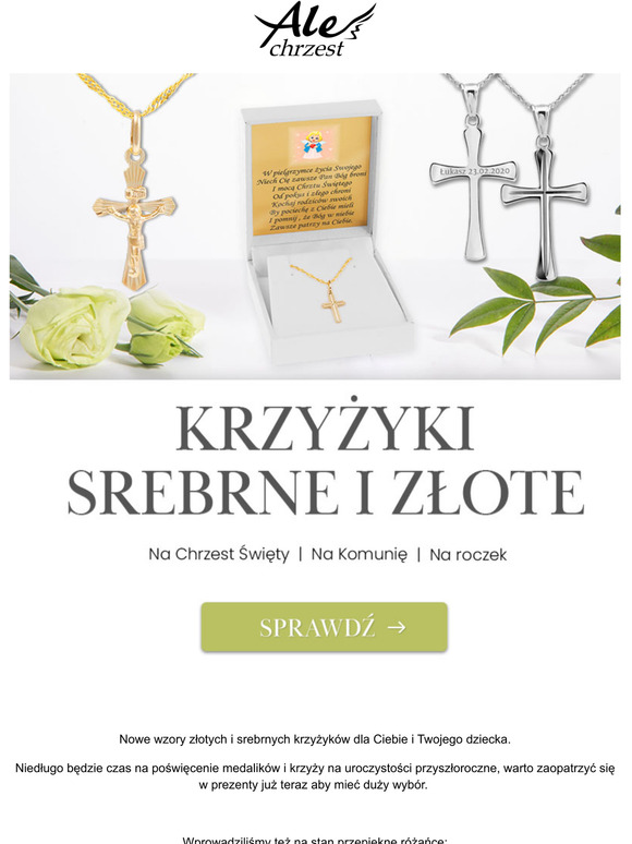  Nowe zote i srebrne krzyyki w Naszej ofercie.