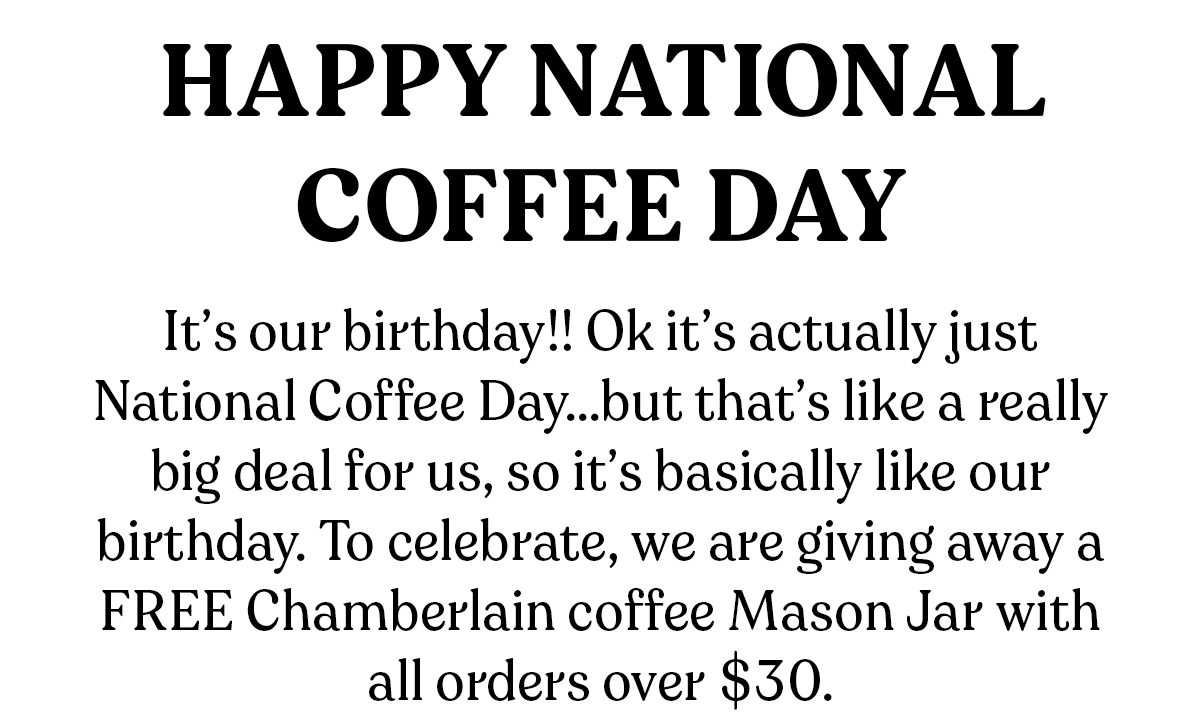 Chamberlain Coffee Happy National Coffee Day! Milled