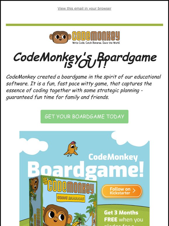 Going Bananas, CodeMonkey Board Game