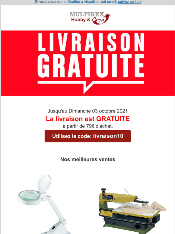 Livraison gratuite pendant 4 jours