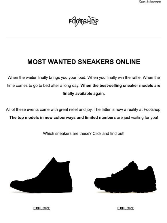 RESTOCK of the most popular sneakers 