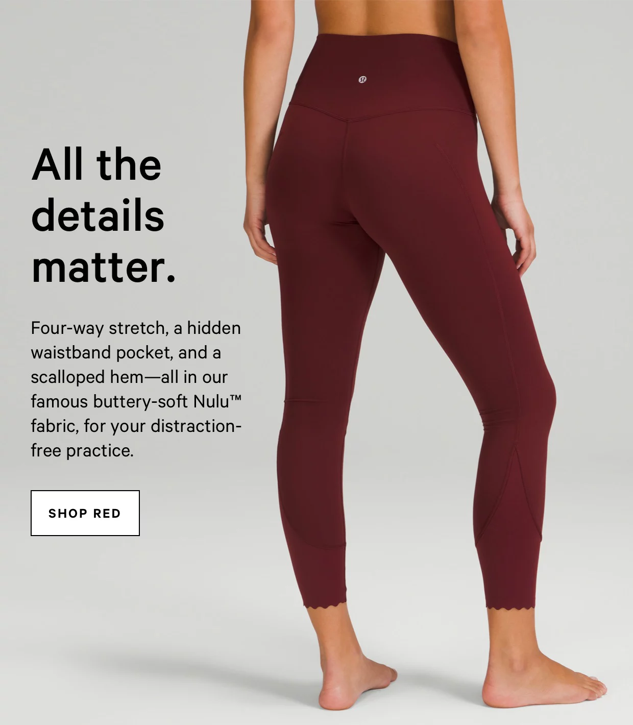 Lululemon pants sale with scalloped bottom