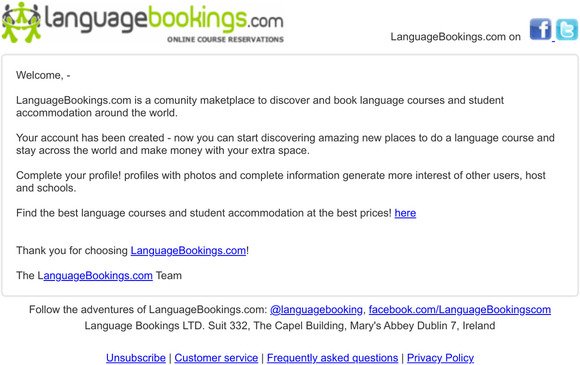 Welcome to LanguageBookings.com!