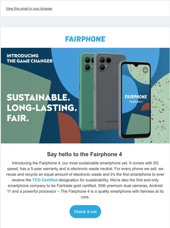 Say hello to the Fairphone 4