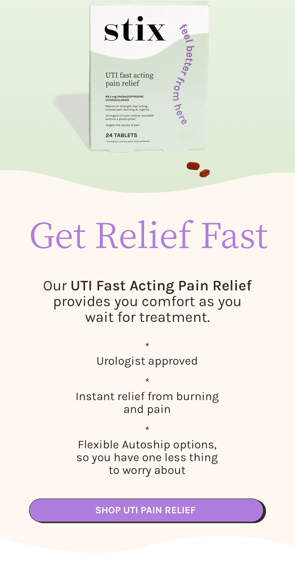 getstix Relieve your UTI pain fast! Milled
